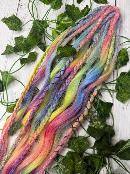 Set of 6, 51-58cm Candy Eclipse Mixed Texture Synthetic Extensions