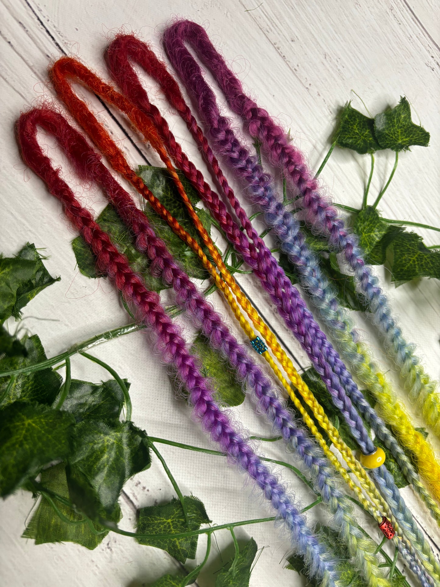 Set of 4, 55-59cm Rainbow Synthetic Extensions