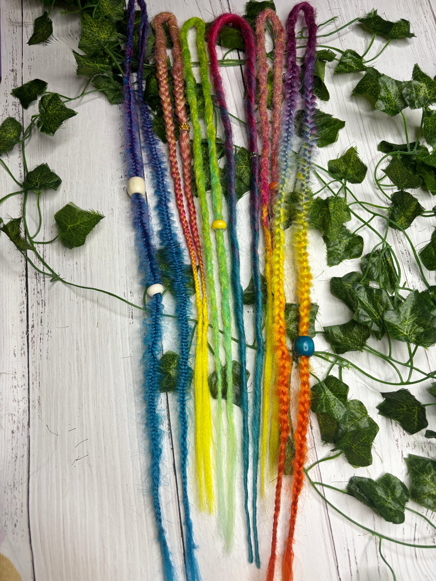 Set of 6, 45-60cm Rainbow Synthetic Extensions