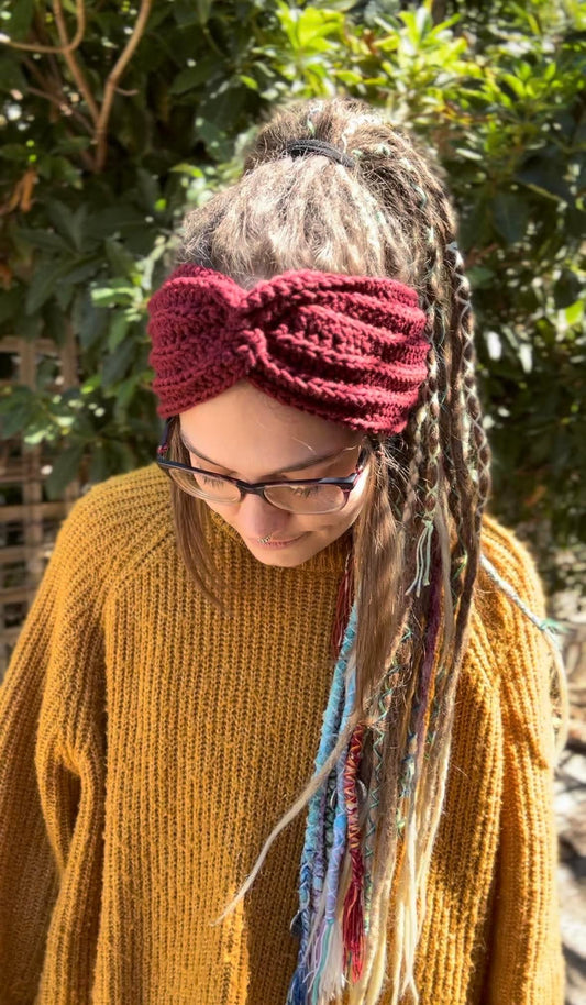 Maroon Handmade Headband