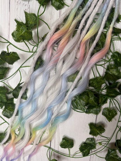 Set of 4, 53-60cm Pastel Whisper Mixed Texture Synthetic Extensions