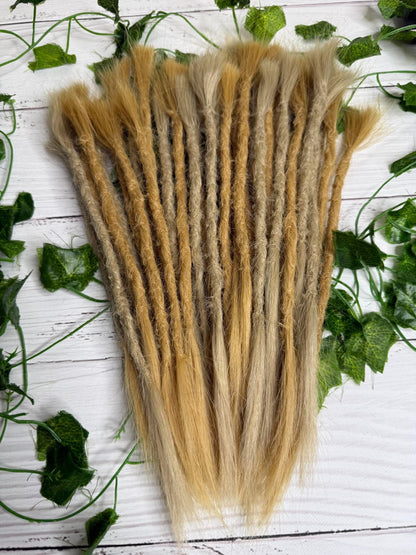 37 Mixed Blonde Human Hair Dreadlock Extensions