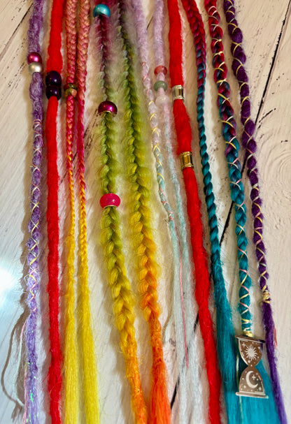 Set of 8, 41-52cm Bright Colourful Extensions