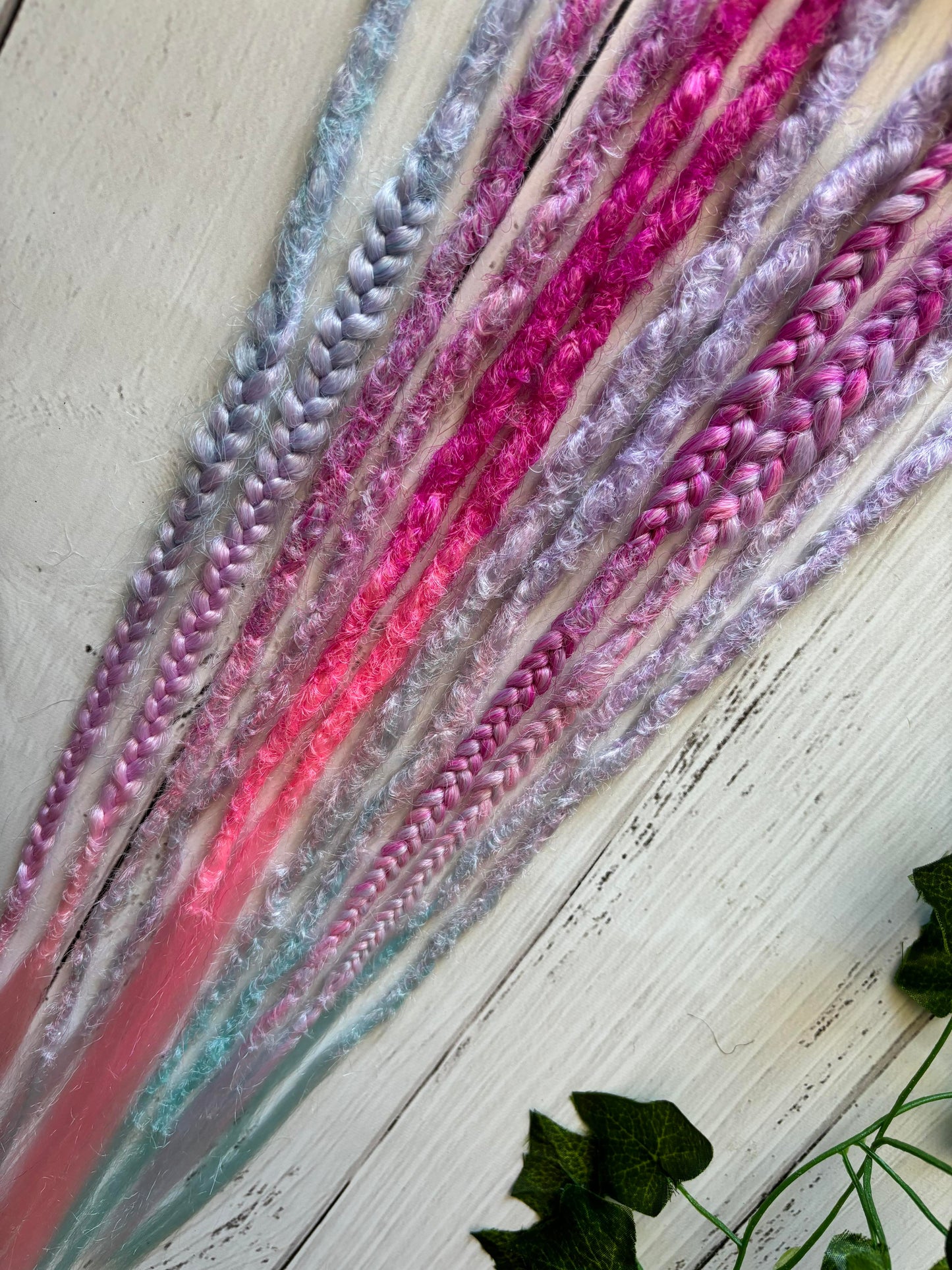 Set of 6 Pastel Fairy Floss Double Ended Dreadlocks