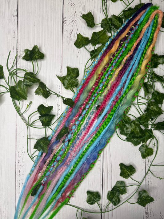Set of 8, 55-65cm Aurora Skies Mixed Texture Synthetic Extensions