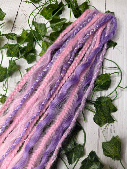 Set of 6, 55-59cm Cotton Bloom Mixed Texture Synthetic Extensions
