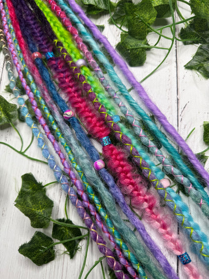 Set of 8, 56-66cm Pastel Mix Synthetic Extensions