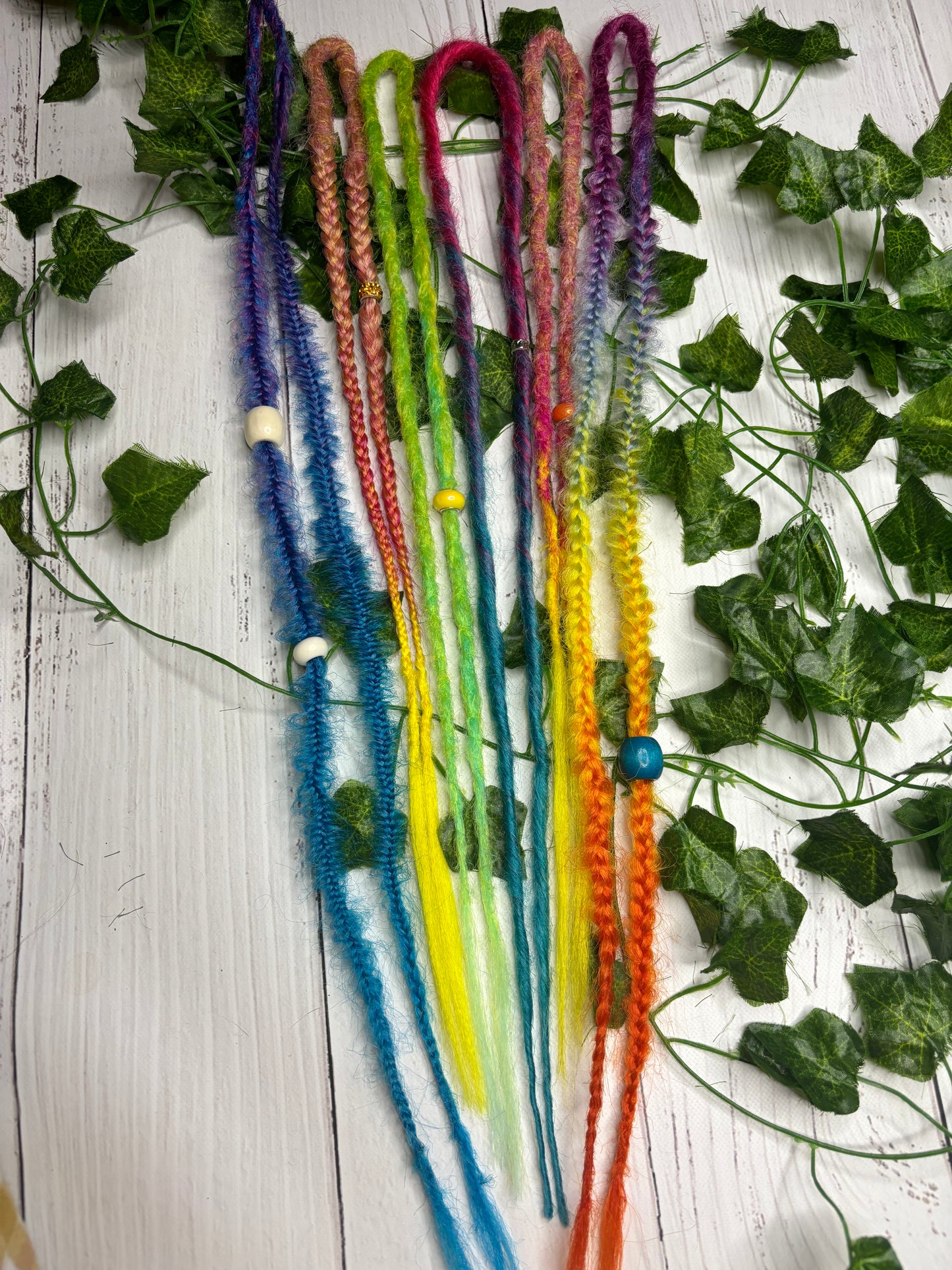 Set of 6, 45-60cm Rainbow Synthetic Extensions