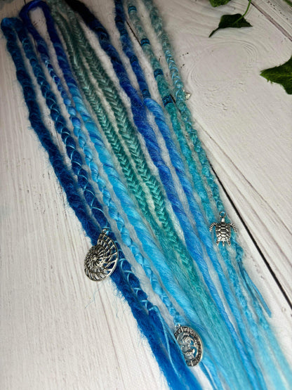 Set of 5, 48-51cm Blue Blend Synthetic Extensions