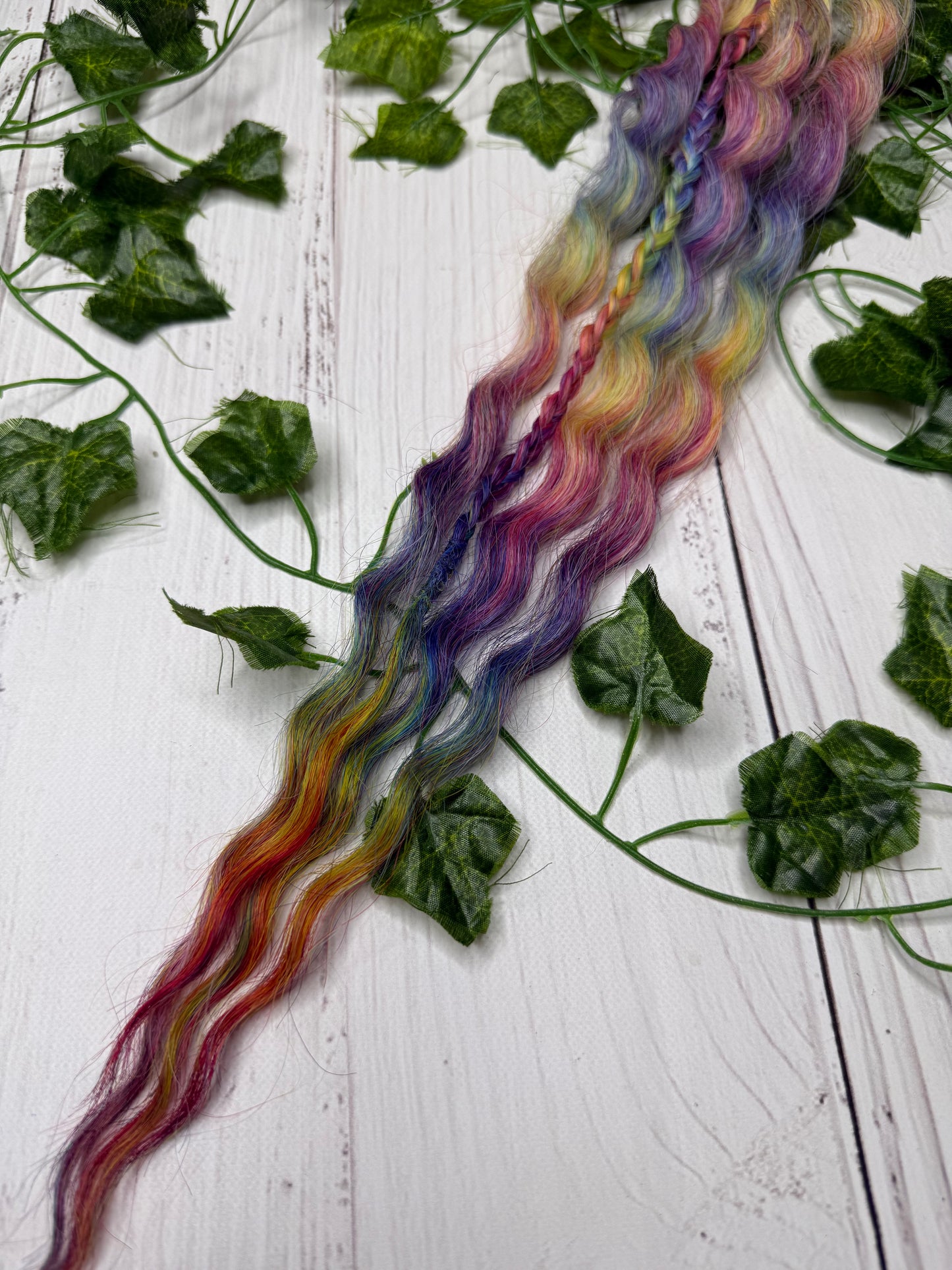 Set of 2, 52-55cm Amethyst Glow Mixed Texture Synthetic Extensions
