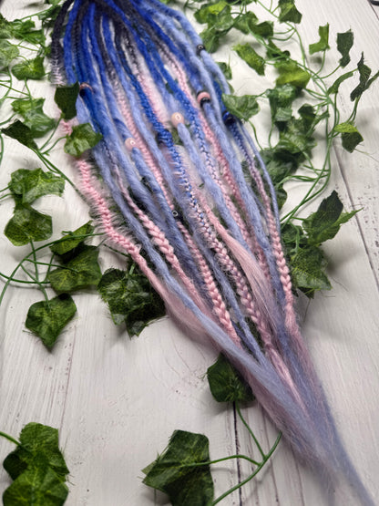 Set of 8, 55-65cm Milkyway Blend Mixed Texture Synthetic Extensions