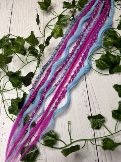 Set of 4, 55-61cm Enchanted Sky Mixed Texture Synthetic Extensions
