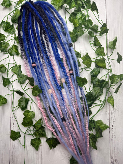 Set of 8, 55-65cm Milkyway Blend Mixed Texture Synthetic Extensions