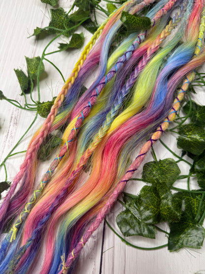 Set of 6, 51-58cm Candy Eclipse Mixed Texture Synthetic Extensions