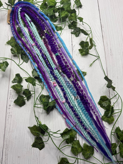 Set of 9 55-62cm Purple Mermaid Extensions (only available for online purchase)
