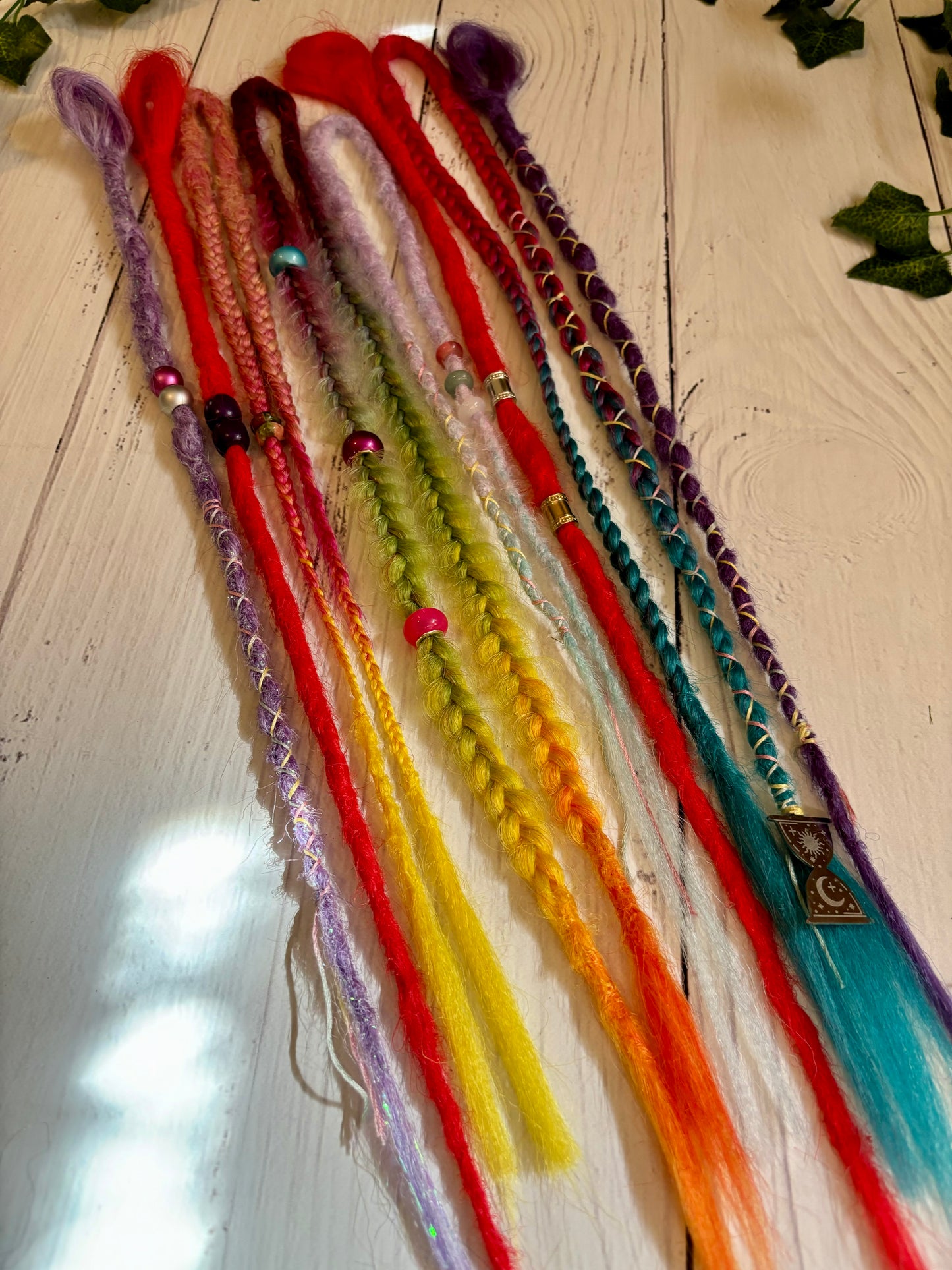 Set of 8, 41-52cm Bright Colourful Extensions