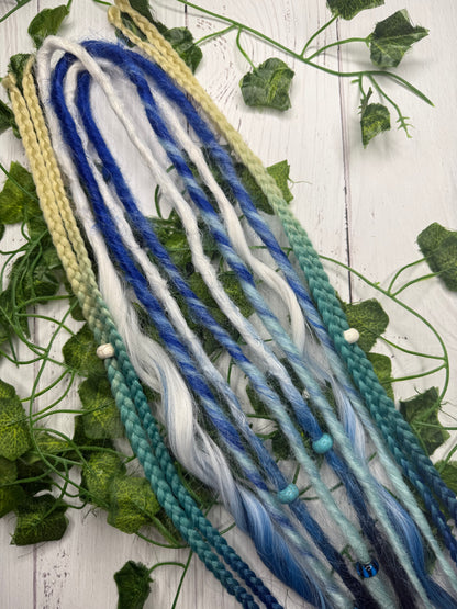 Set of 8, 57-64cm Midnight Ice Blend Mixed Texture Synthetic Extensions