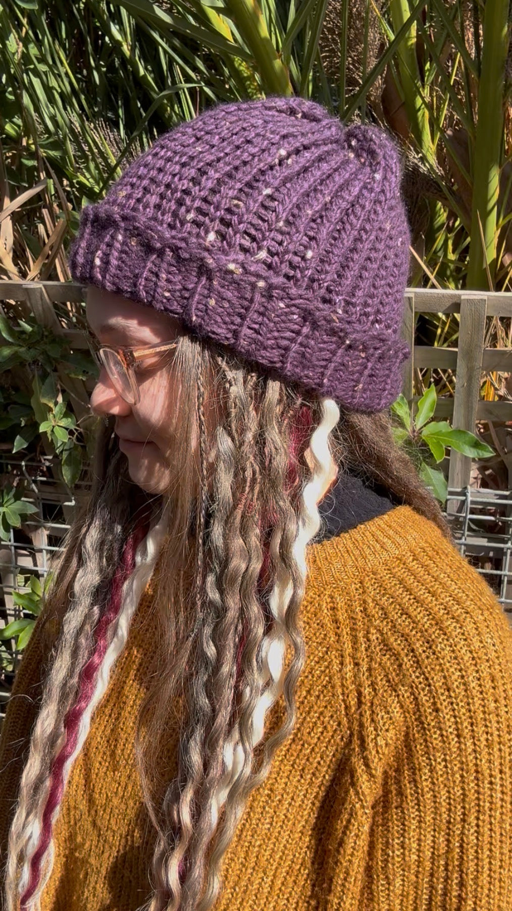 Purple Speckled Beanie