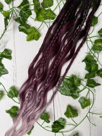 Set of 5, 53-65cm Nocturnal Blush Mixed Texture Synthetic Extensions