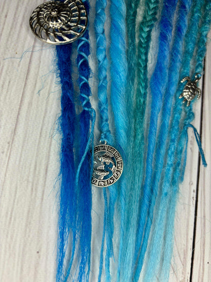 Set of 5, 48-51cm Blue Blend Synthetic Extensions