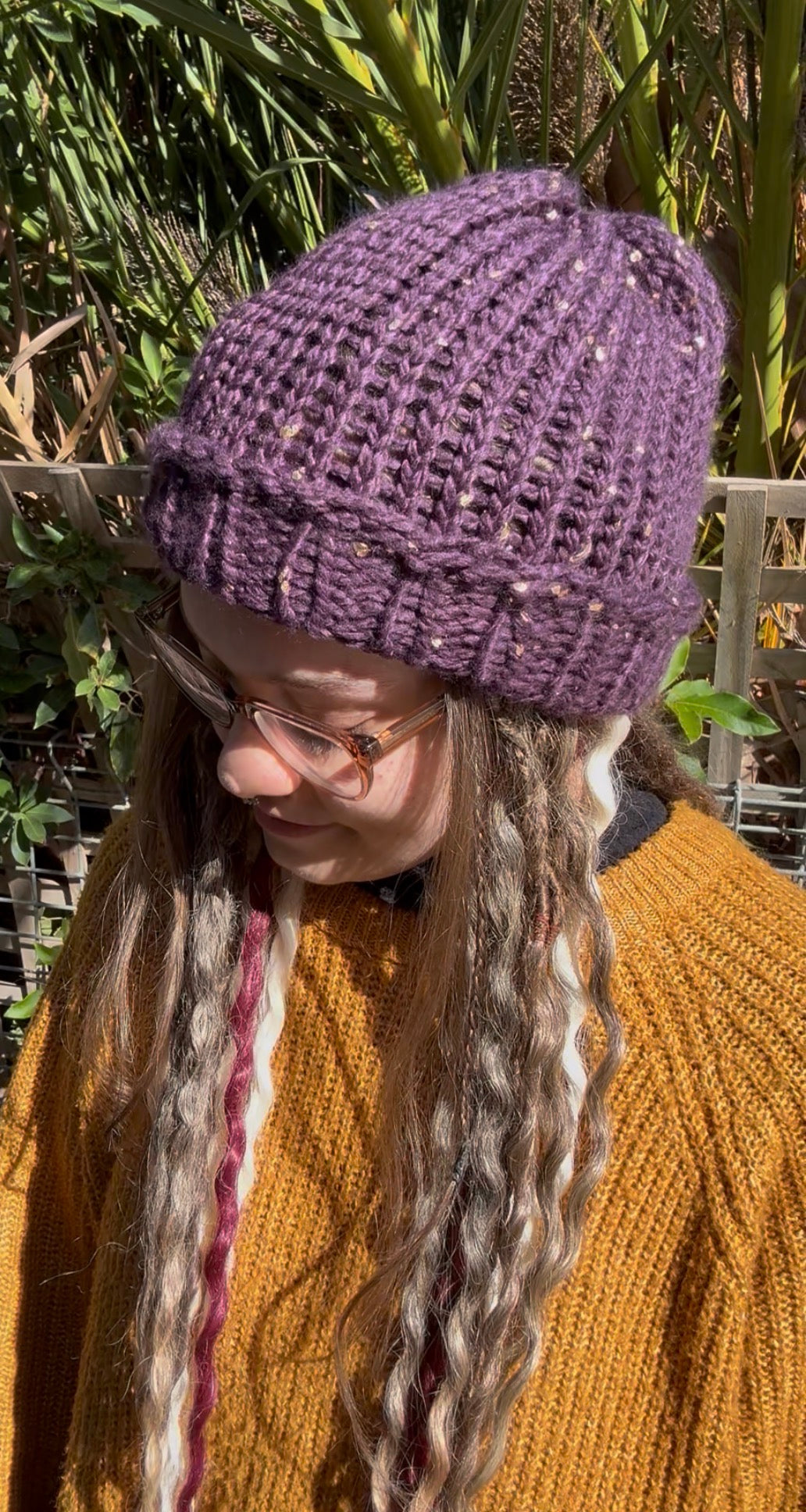 Purple Speckled Beanie