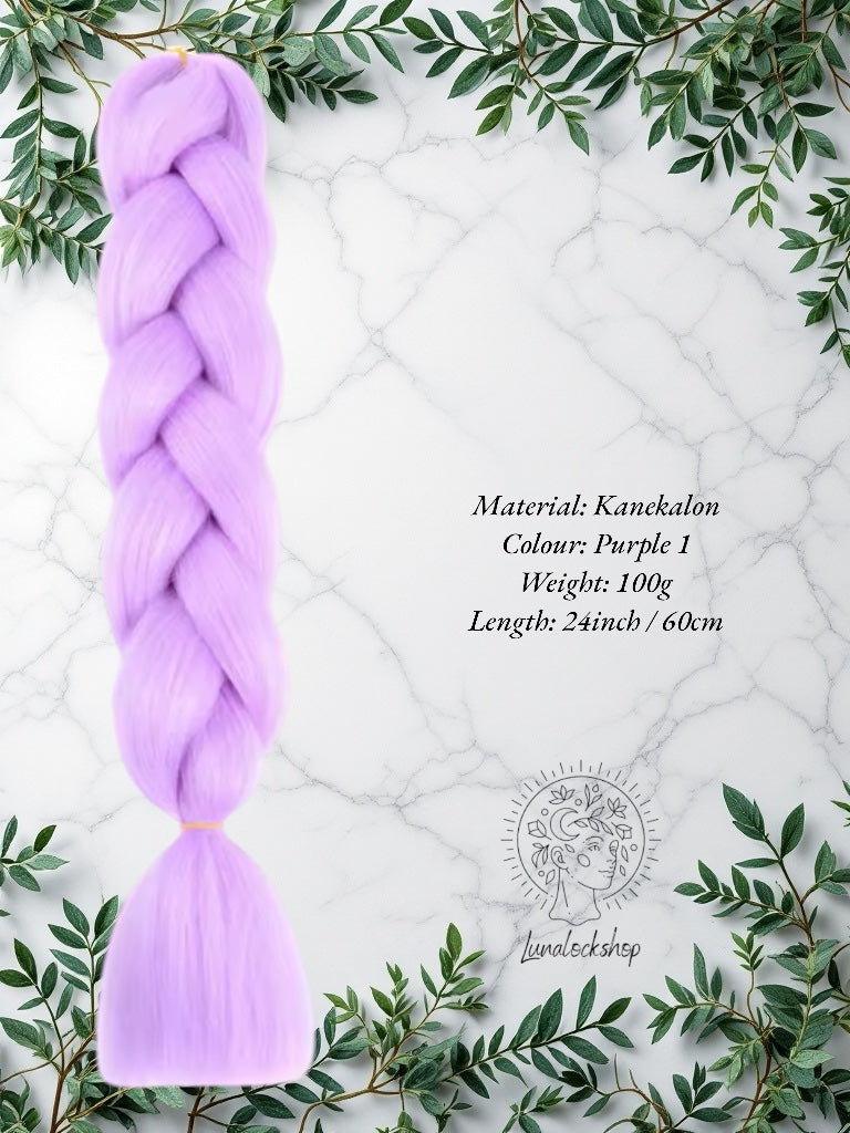 Purple 1 Kanekalon Synthetic Hair 60cm 100g