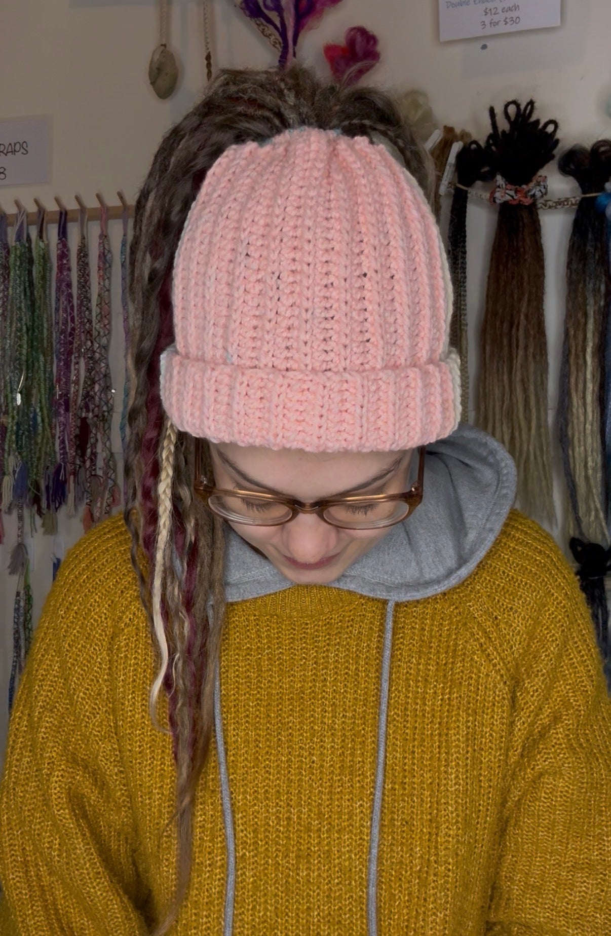 Multicoloured Colour Beanie With Hole