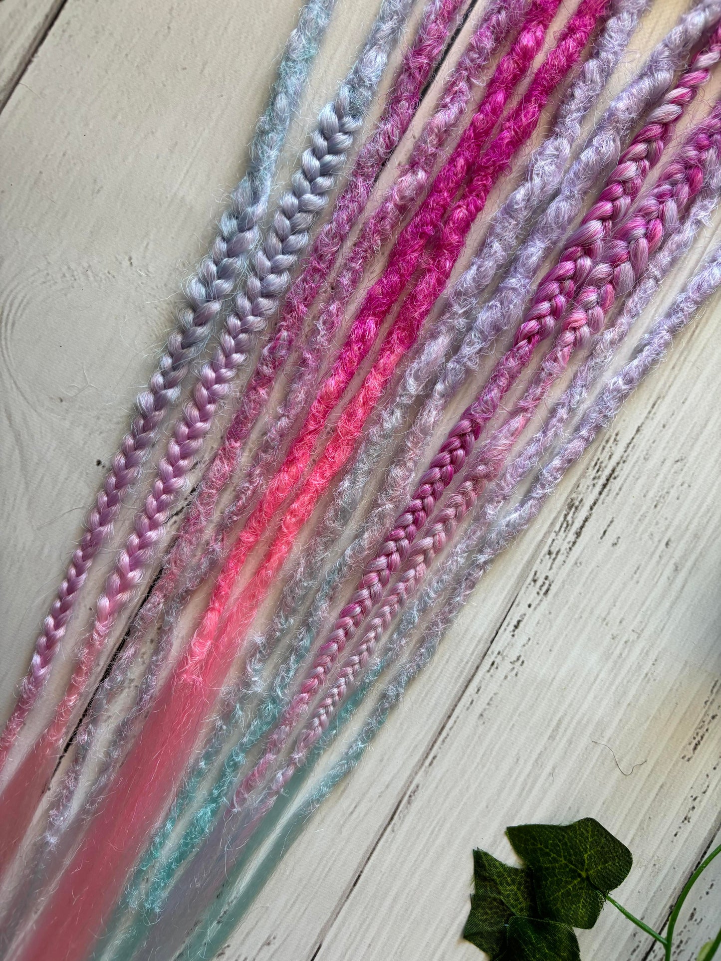 Set of 6 Pastel Fairy Floss Double Ended Dreadlocks