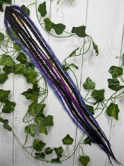 Set of 6, 52-64cm Deep Purple Blend Synthetic Extensions (only available for online purchase)