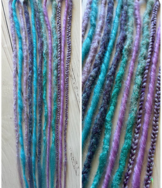 Set of 6 Pastel Fairy Floss Double Ended Dreadlocks