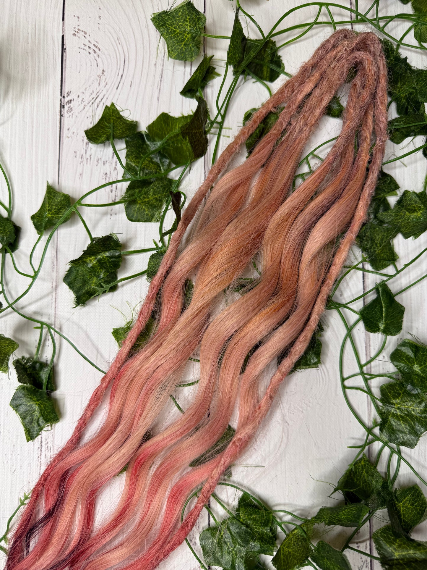 Set of 4, 60-65cm Rose Silk Mixed Texture Synthetic Extensions