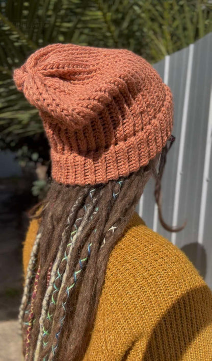 Muted Orange Handmade Beanie