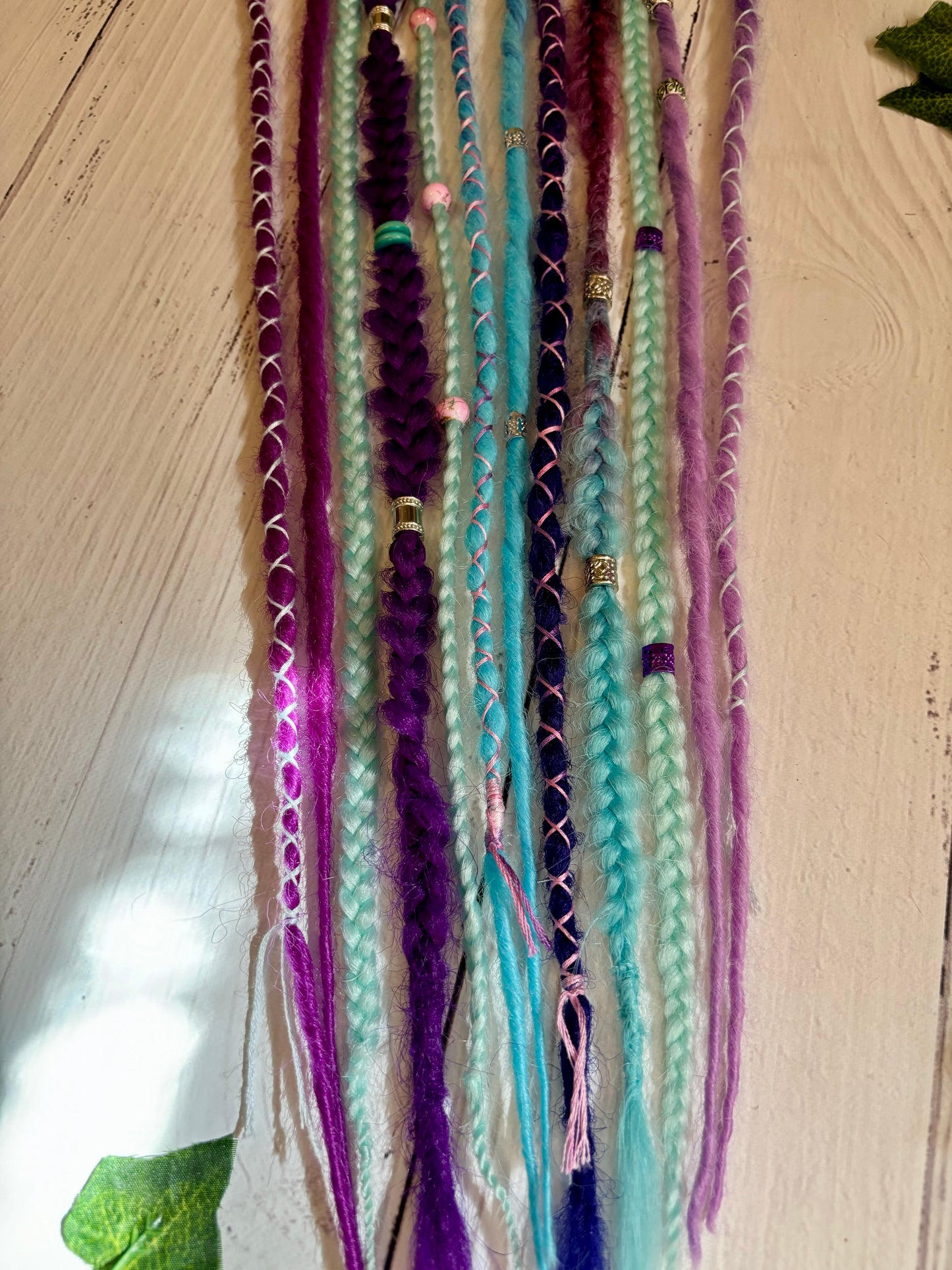 Set of 9 55-62cm Purple Mermaid Extensions