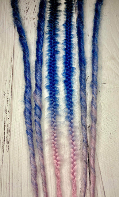 Set of 3, 55-60cm Blue Pink and Grey Synthetic Extensions (only available for online purchase)