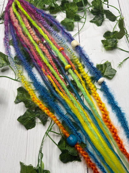 Set of 6, 45-60cm Rainbow Synthetic Extensions