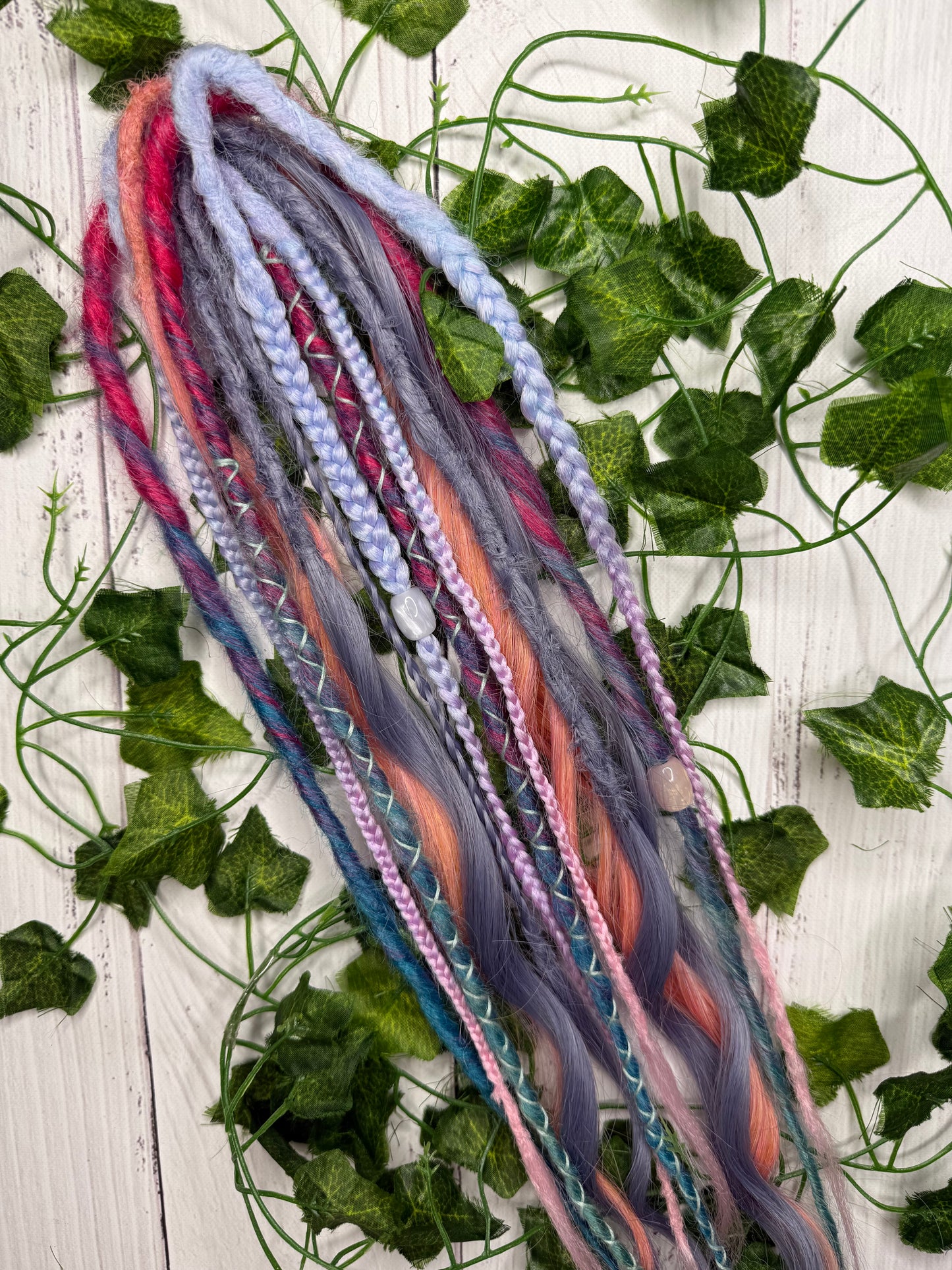 Set of 7, 43-52cm Siren Shimmer Blend Mixed Texture Synthetic Extensions