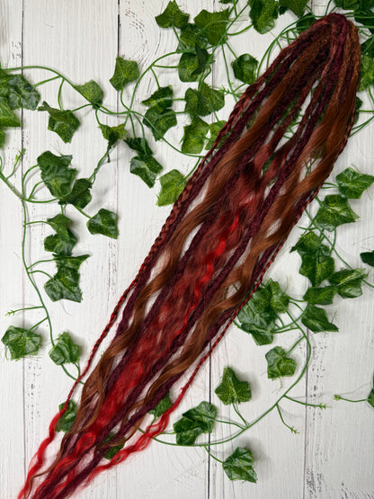 Set of 6, 52-66cm Rust & Roque Mixed Texture Synthetic Extensions
