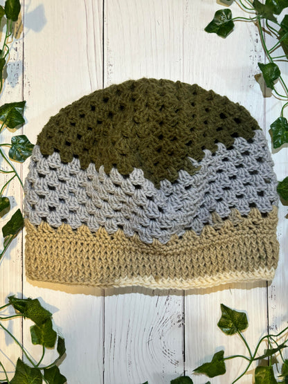 Earthy Green Handmade Beanie