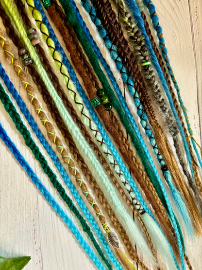 Set of 17, 59-69cm Earthy Mix Synthetic Extensions