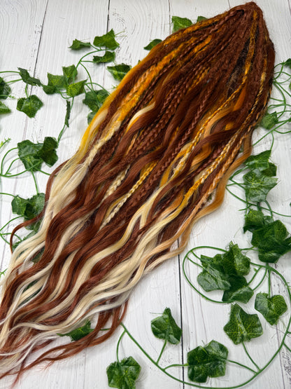 Set of 24, 60-63cm Autumn Canopy Mixed Texture Synthetic Extensions
