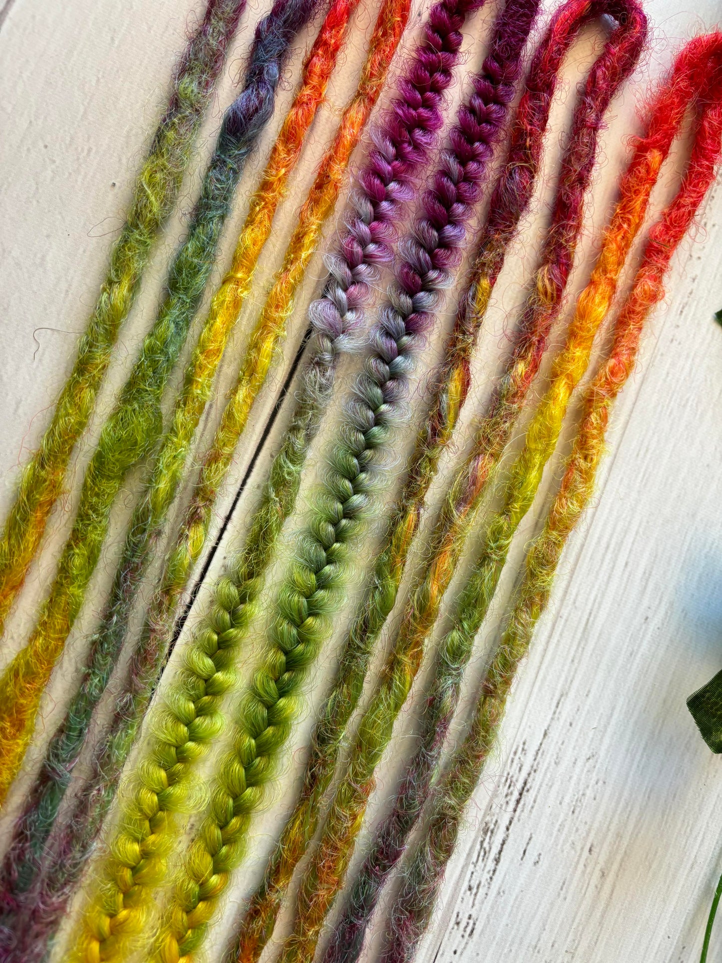 Set of 5 Rainbow Double Ended Dreadlocks