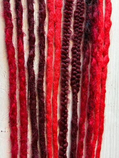 Set of 6 Grungey Red Double Ended Extensions