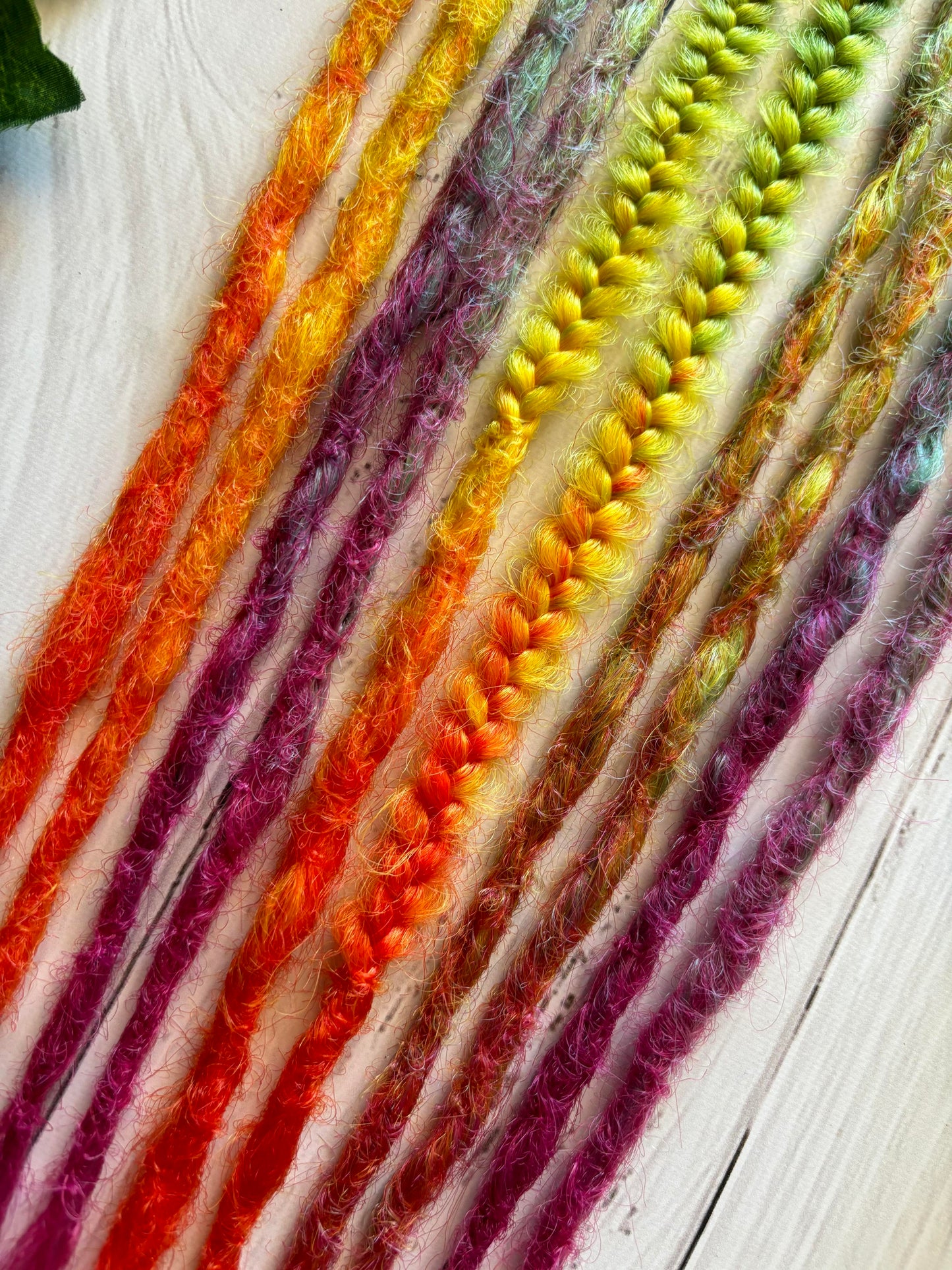 Set of 5 Rainbow Double Ended Dreadlocks