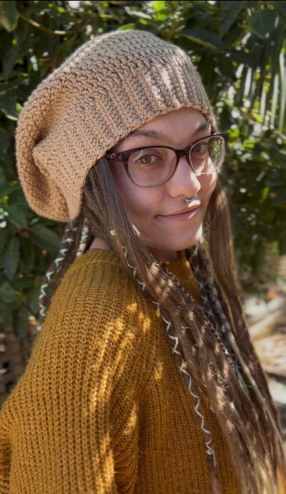Light Brown Handmade Beanie