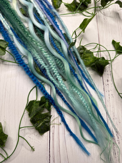 Set of 8, 57-62cm Ocean Blend Mixed Texture Synthetic Extensions