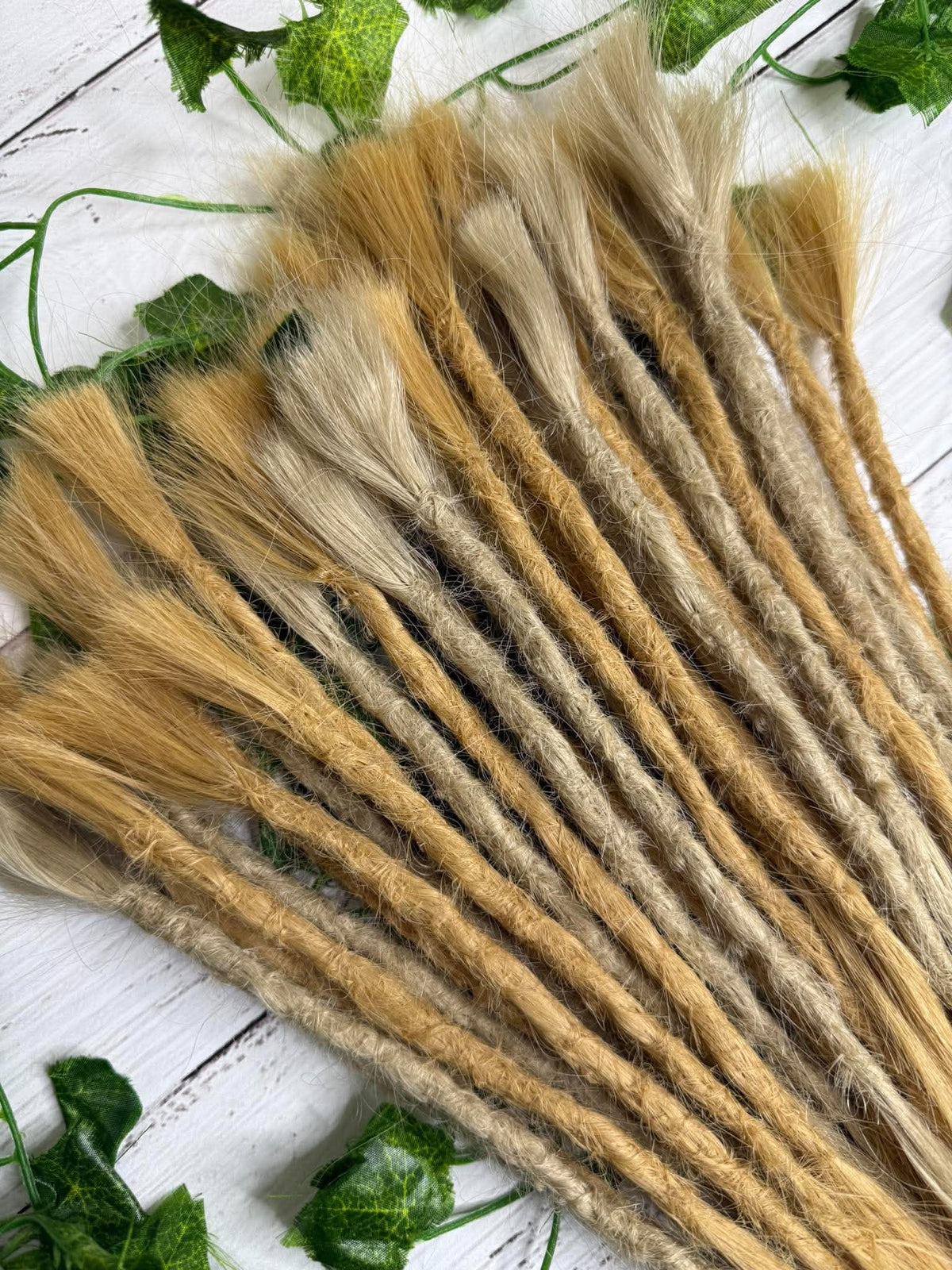 37 Mixed Blonde Human Hair Dreadlock Extensions