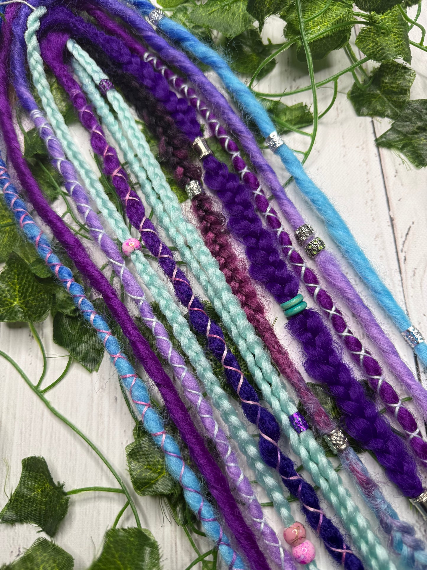 Set of 9 55-62cm Purple Mermaid Extensions (only available for online purchase)