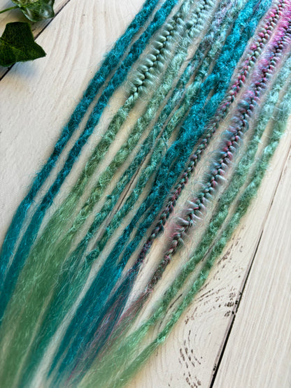 Set of 6, 55-65cm Mermaid Colour Double Ended Extensions
