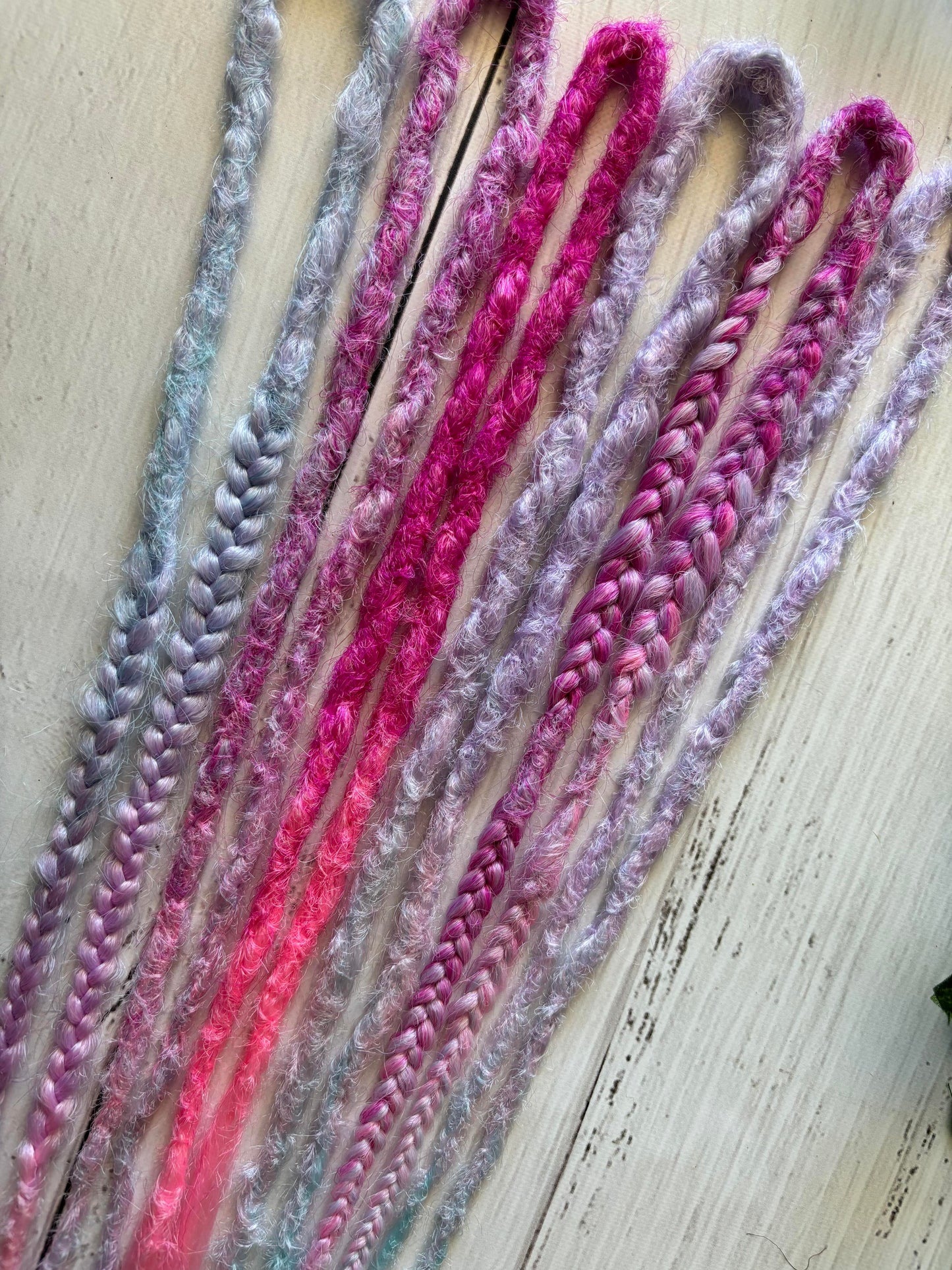 Set of 6 Pastel Fairy Floss Double Ended Dreadlocks