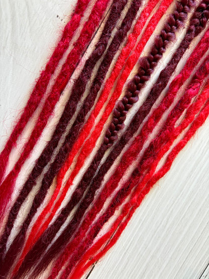 Set of 6 Grungey Red Double Ended Extensions